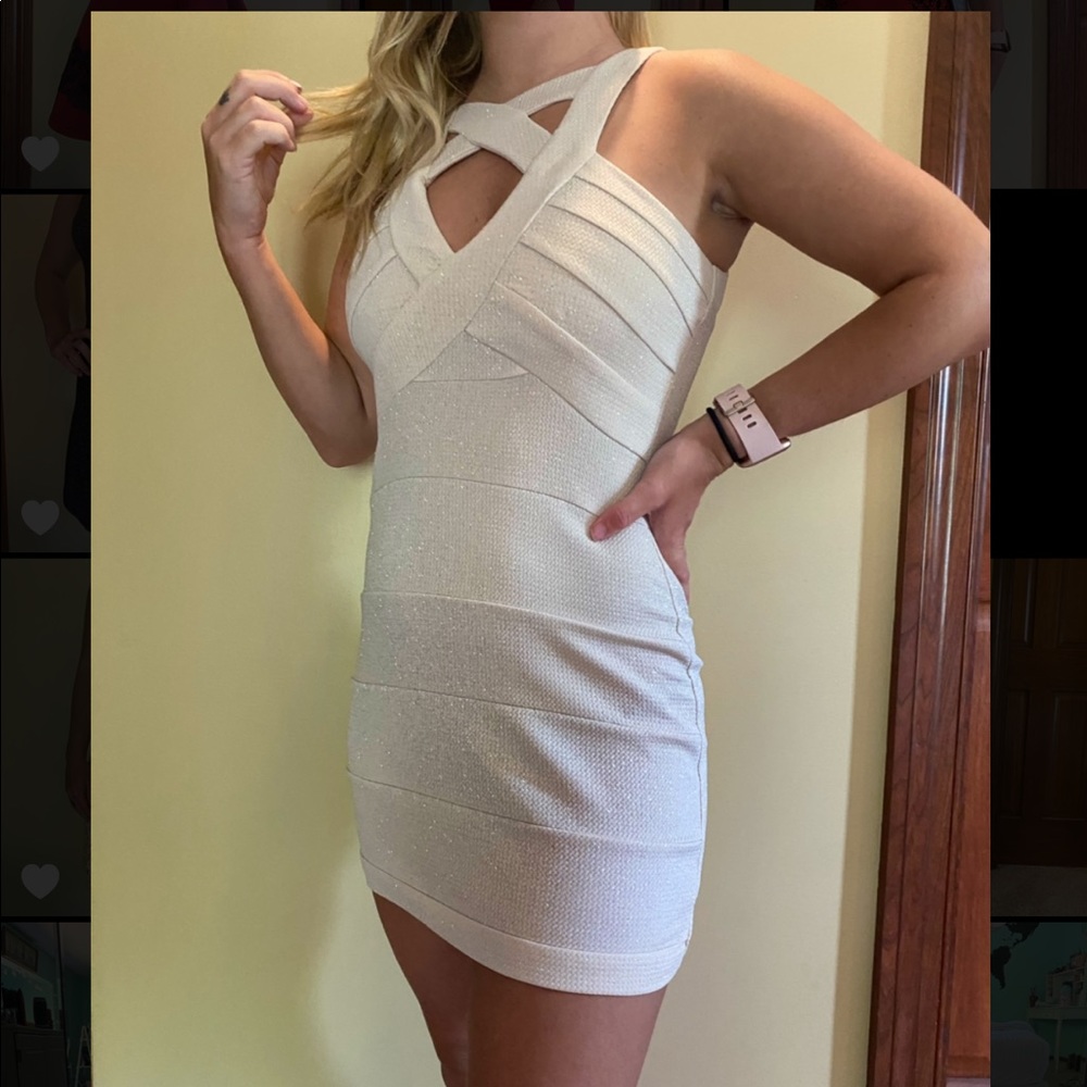 Nude sparkly dress